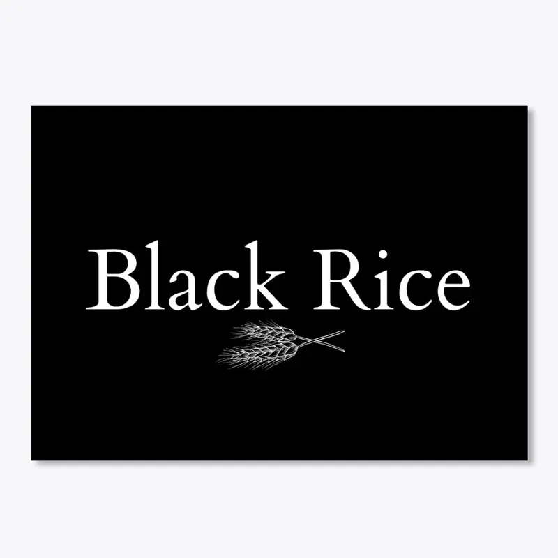 Black Rice Kitchen or Pantry Label